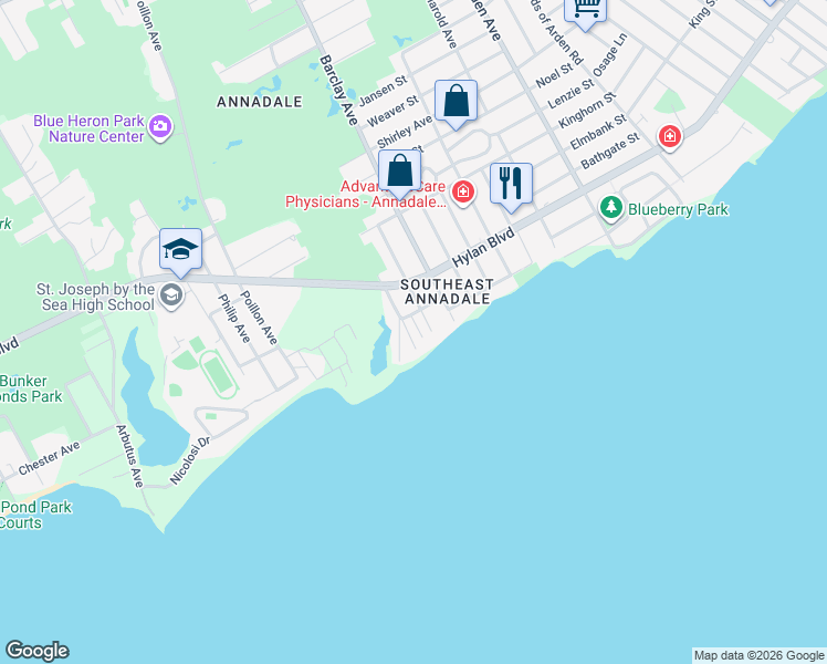 map of restaurants, bars, coffee shops, grocery stores, and more near 110 2 Court in Staten Island