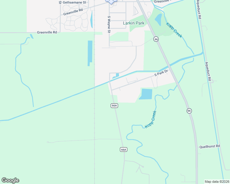 map of restaurants, bars, coffee shops, grocery stores, and more near 331 South Park Drive in Saint Marys