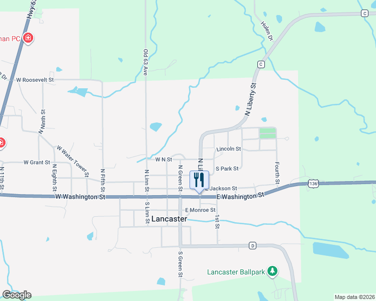 map of restaurants, bars, coffee shops, grocery stores, and more near in Lancaster