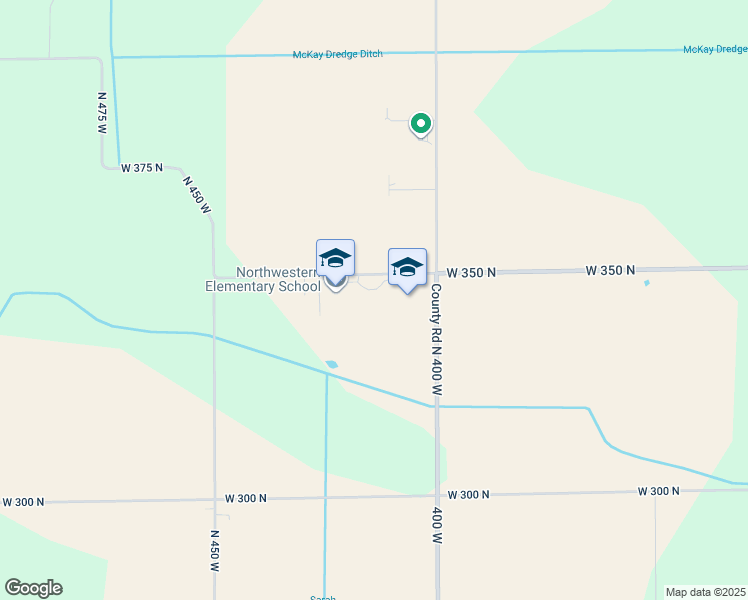 map of restaurants, bars, coffee shops, grocery stores, and more near 3431 County Road N 400 West in Kokomo