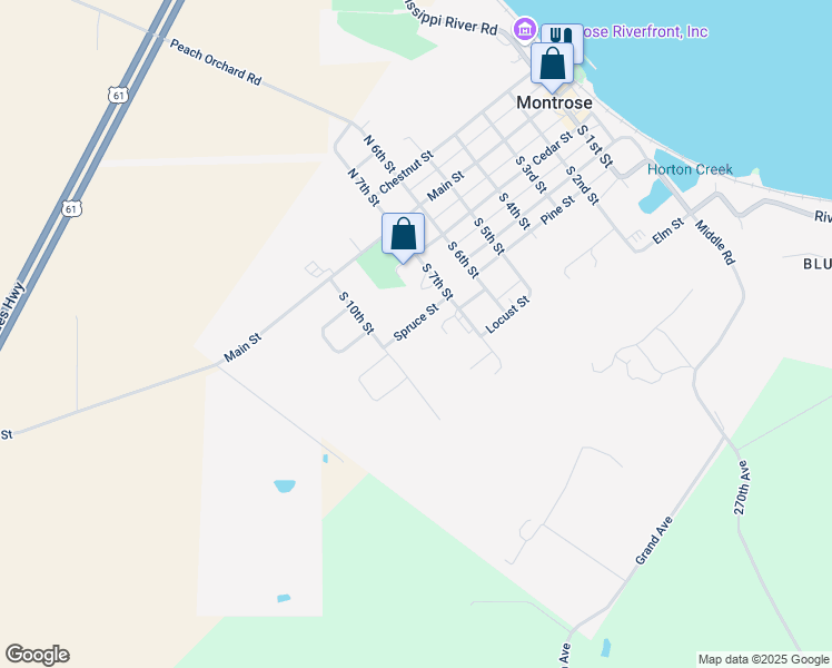 map of restaurants, bars, coffee shops, grocery stores, and more near 900 Spruce Street in Montrose