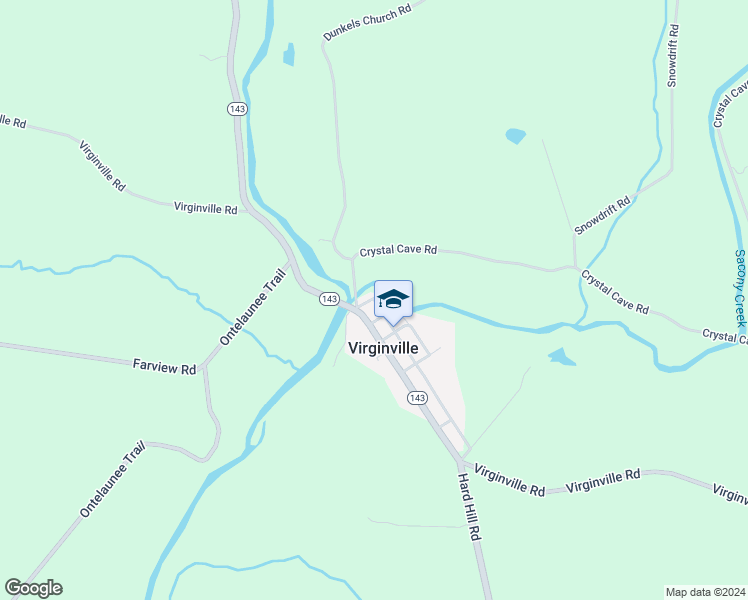 map of restaurants, bars, coffee shops, grocery stores, and more near  in Virginville