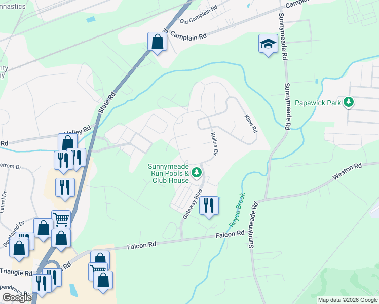 map of restaurants, bars, coffee shops, grocery stores, and more near 6 Leidl Circle in Somerset County