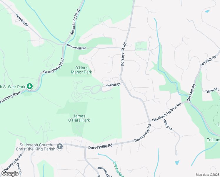 map of restaurants, bars, coffee shops, grocery stores, and more near 302 Oxbridge Court in Pittsburgh