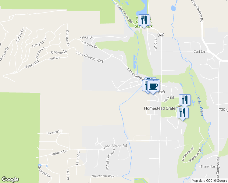 map of restaurants, bars, coffee shops, grocery stores, and more near 1041 Grindelwald Lane in Midway