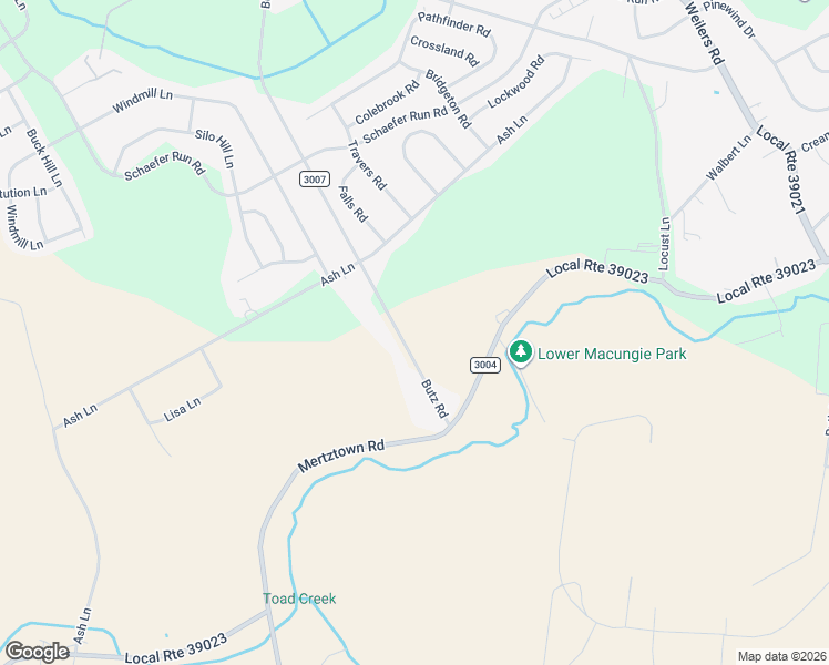 map of restaurants, bars, coffee shops, grocery stores, and more near 8899 Mertztown Road in Mertztown