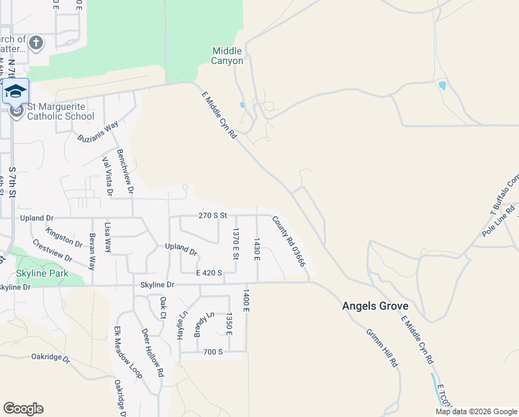 map of restaurants, bars, coffee shops, grocery stores, and more near 299 North 1430 East in Tooele