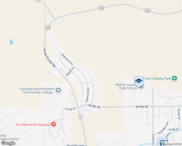 map of restaurants, bars, coffee shops, grocery stores, and more near 2252-2262 Cottonwood Avenue in Craig