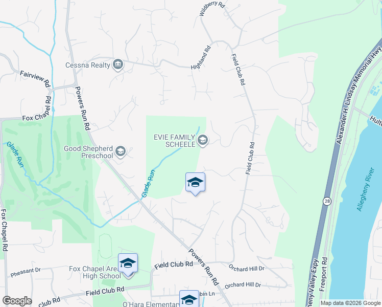 map of restaurants, bars, coffee shops, grocery stores, and more near 216 Timber Ridge Road in Pittsburgh