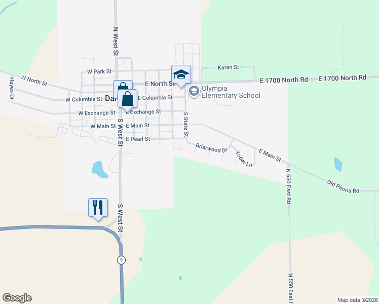 map of restaurants, bars, coffee shops, grocery stores, and more near 4 Spencer Court in Danvers