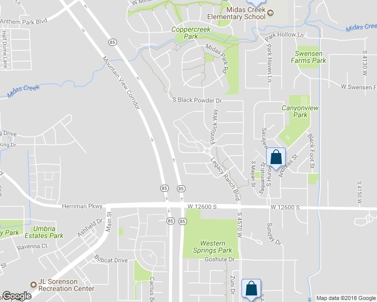 map of restaurants, bars, coffee shops, grocery stores, and more near 4754 Wagon Train Drive in Herriman