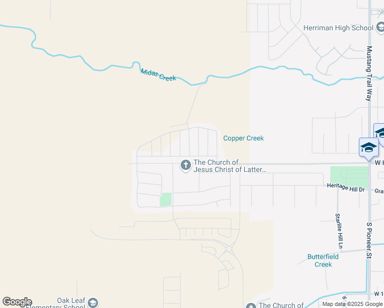 map of restaurants, bars, coffee shops, grocery stores, and more near 12373 Pedroia Street in Herriman
