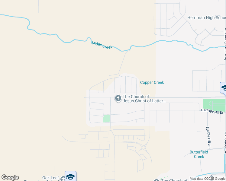 map of restaurants, bars, coffee shops, grocery stores, and more near 12428 South Oceanside Drive in Riverton