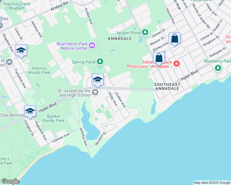 map of restaurants, bars, coffee shops, grocery stores, and more near in Staten Island