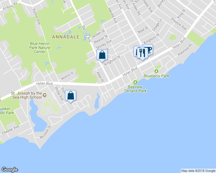 map of restaurants, bars, coffee shops, grocery stores, and more near in Staten Island