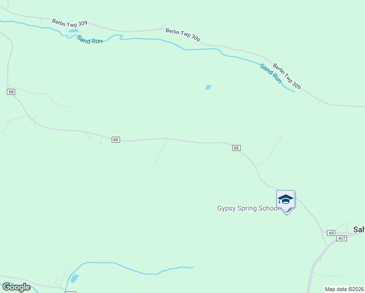 map of restaurants, bars, coffee shops, grocery stores, and more near 6610 County Road 68 in Millersburg