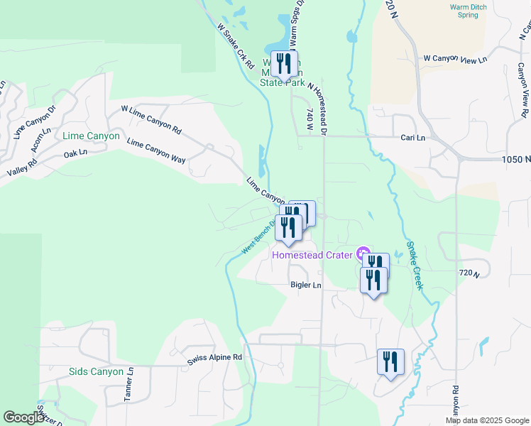 map of restaurants, bars, coffee shops, grocery stores, and more near 901 Schneitter Circle in Midway