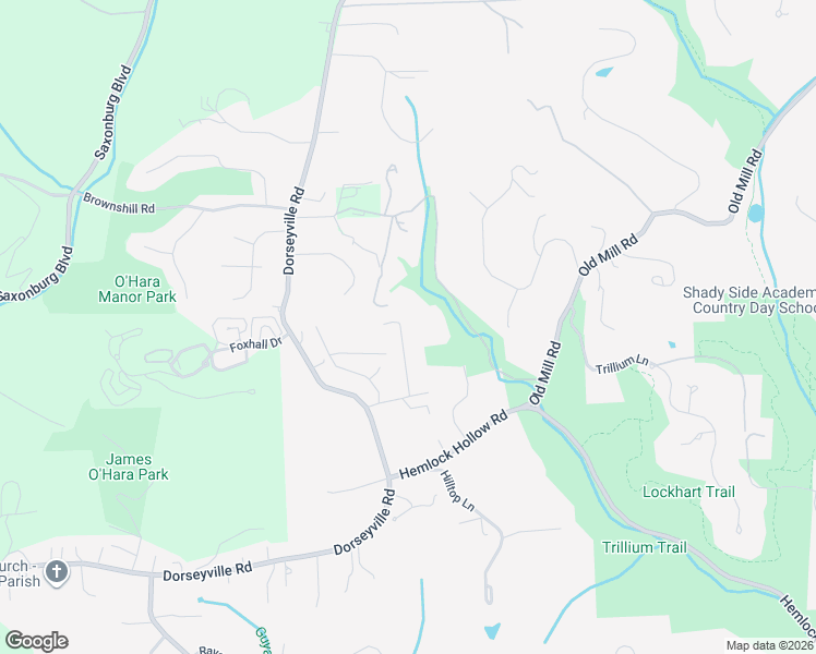 map of restaurants, bars, coffee shops, grocery stores, and more near 107 Woodland Road in Pittsburgh