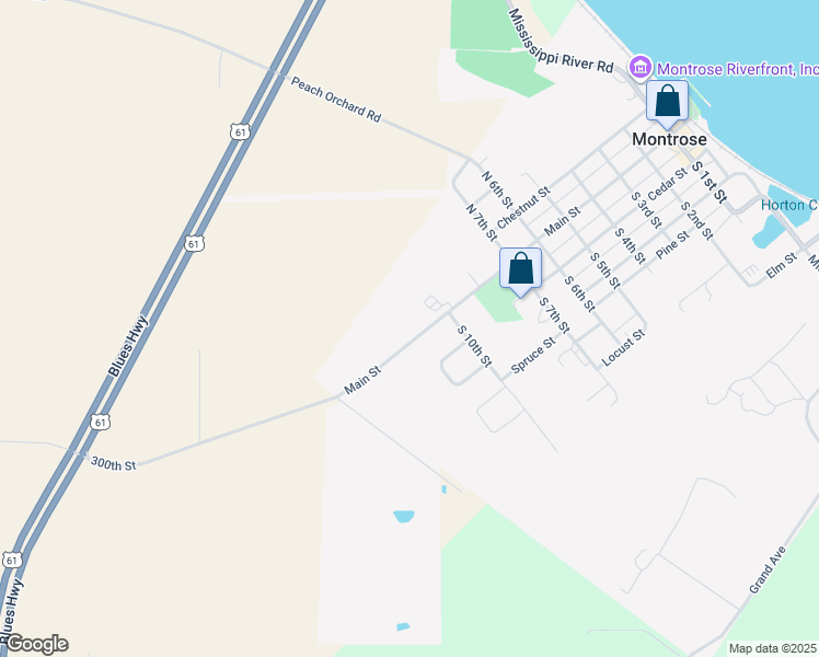 map of restaurants, bars, coffee shops, grocery stores, and more near 1023 Main Street in Montrose