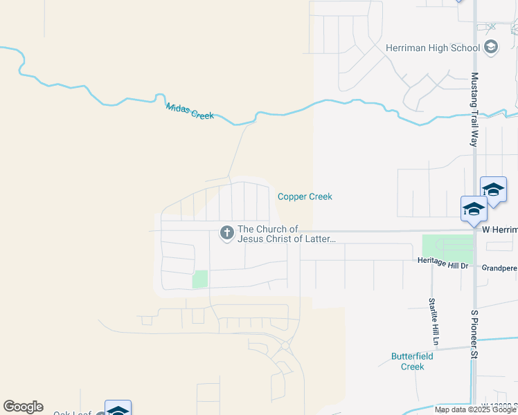 map of restaurants, bars, coffee shops, grocery stores, and more near 12343 Varitek Drive in Herriman