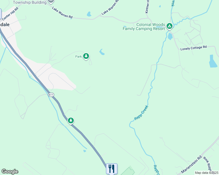 map of restaurants, bars, coffee shops, grocery stores, and more near 82 Laurie Hill Road in Ottsville