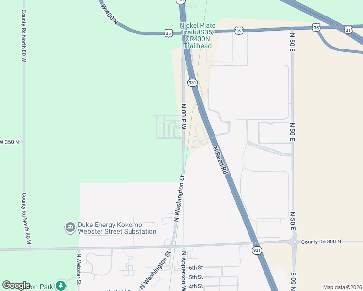 map of restaurants, bars, coffee shops, grocery stores, and more near 3277-3307 N 00 East W in Kokomo