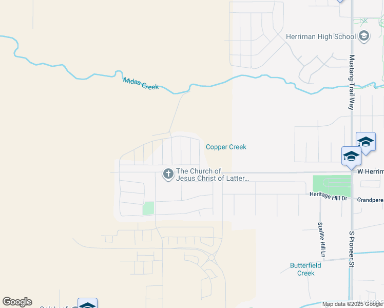 map of restaurants, bars, coffee shops, grocery stores, and more near 12343 Varitek Drive in Herriman