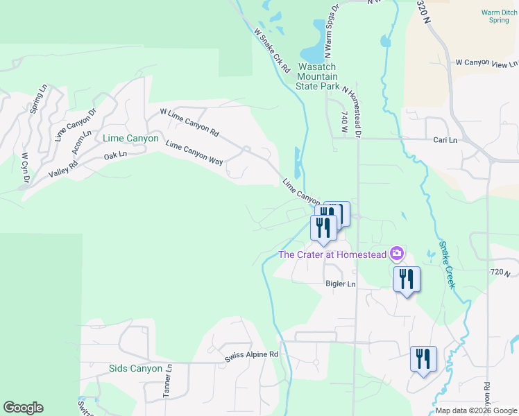 map of restaurants, bars, coffee shops, grocery stores, and more near 1004 Uri Lane in Midway