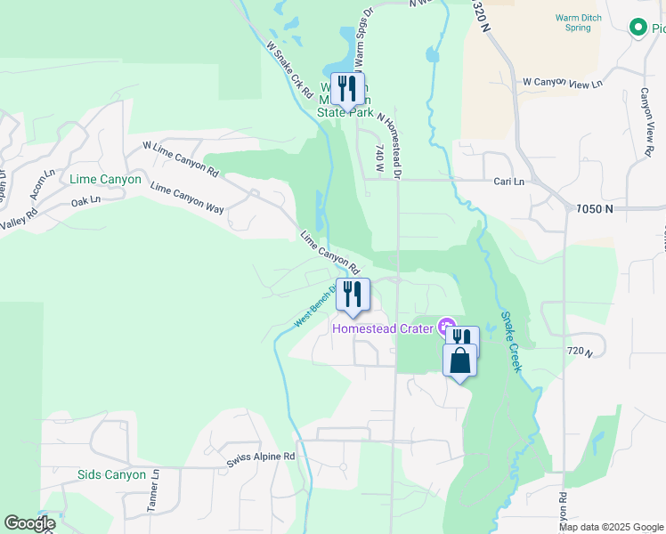 map of restaurants, bars, coffee shops, grocery stores, and more near 874 Schneitter Circle in Midway