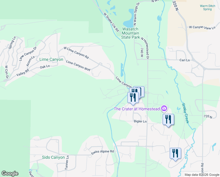map of restaurants, bars, coffee shops, grocery stores, and more near 984 Uri Lane in Midway