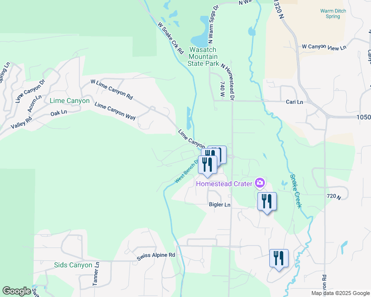 map of restaurants, bars, coffee shops, grocery stores, and more near 918 Schneitter Circle in Midway