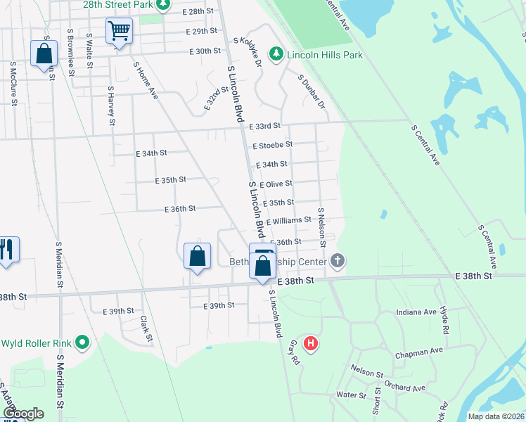 map of restaurants, bars, coffee shops, grocery stores, and more near 3507 S Lincoln Blvd in Marion