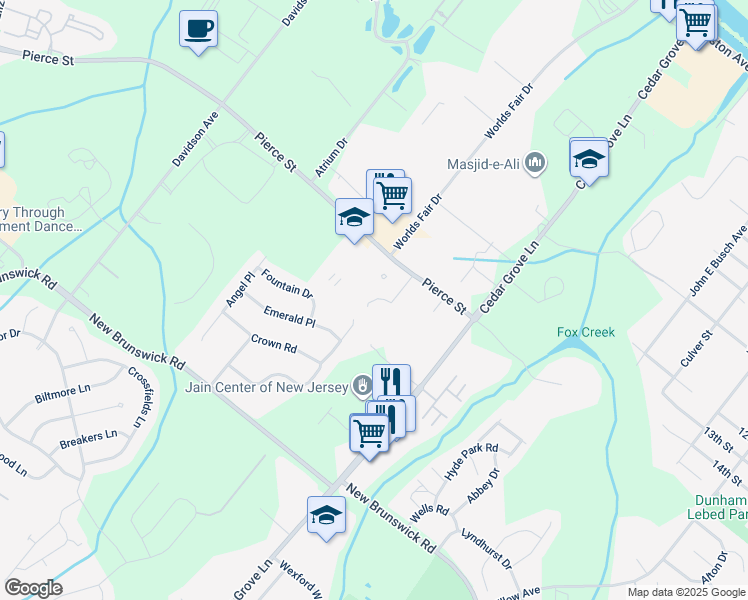 map of restaurants, bars, coffee shops, grocery stores, and more near 1306 Fir Court in Franklin Township