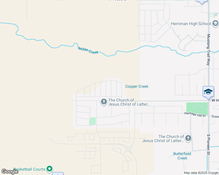 map of restaurants, bars, coffee shops, grocery stores, and more near 12318 South Xander Lane in Herriman