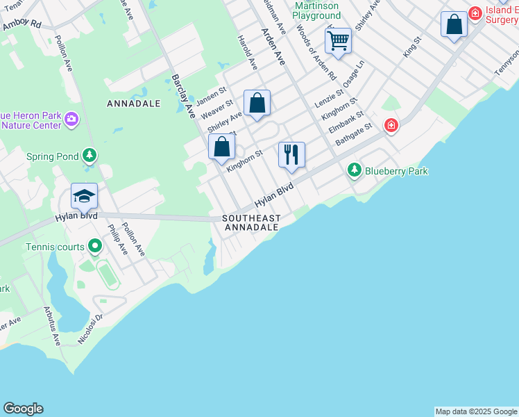map of restaurants, bars, coffee shops, grocery stores, and more near 103 Ryan Place in Staten Island
