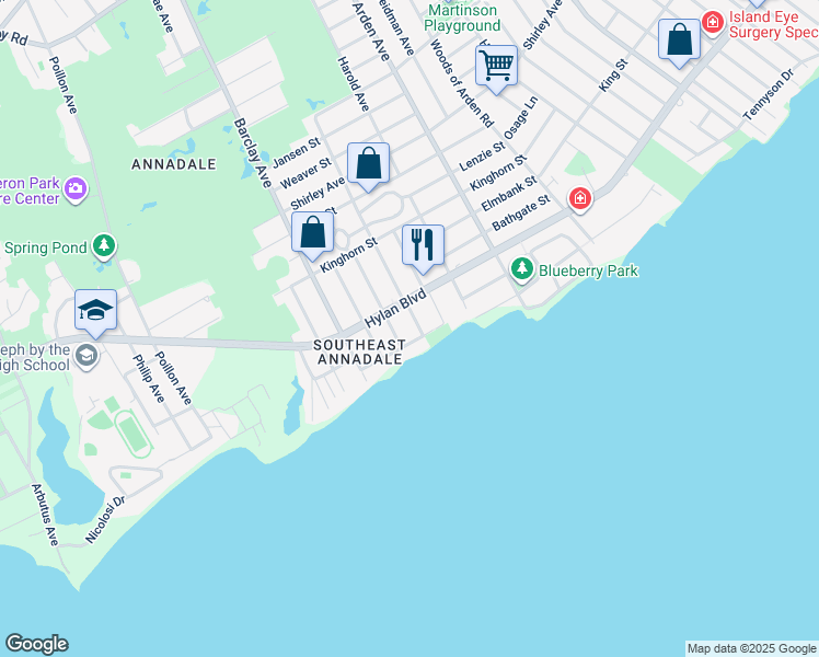 map of restaurants, bars, coffee shops, grocery stores, and more near 472 Holdridge Avenue in Staten Island