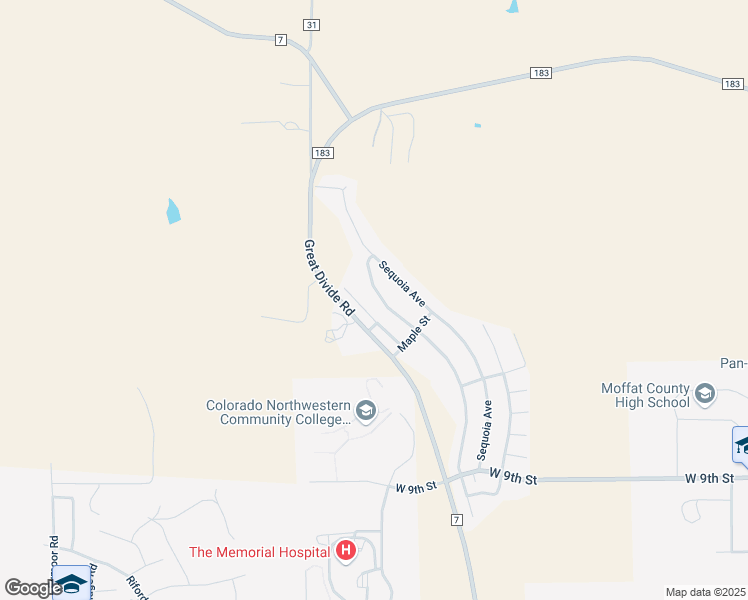 map of restaurants, bars, coffee shops, grocery stores, and more near 1196-1208 Aspen Avenue in Craig