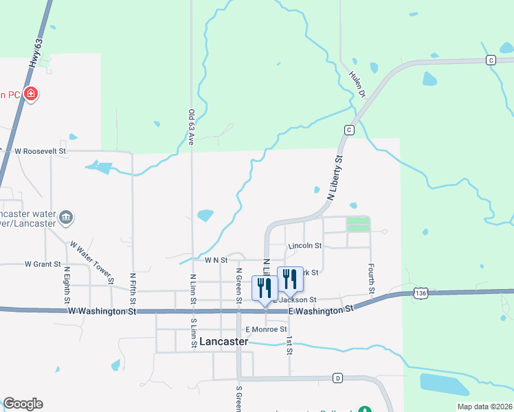map of restaurants, bars, coffee shops, grocery stores, and more near 506 Liberty Street in Lancaster