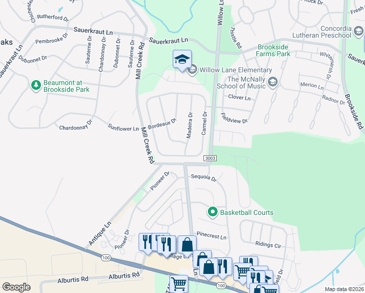 map of restaurants, bars, coffee shops, grocery stores, and more near 2241 Burgundy Drive in Macungie
