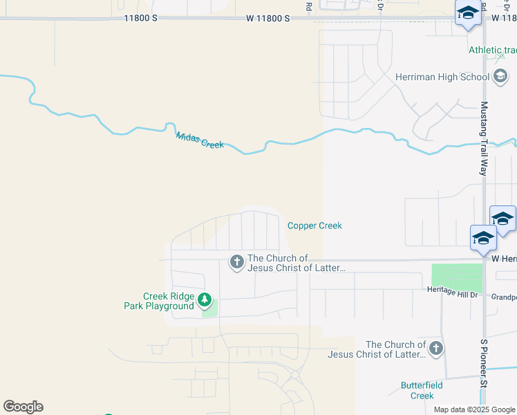 map of restaurants, bars, coffee shops, grocery stores, and more near 6542 Ipswitch Way in Herriman