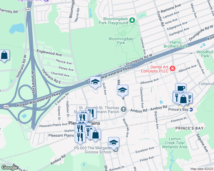 map of restaurants, bars, coffee shops, grocery stores, and more near in New York