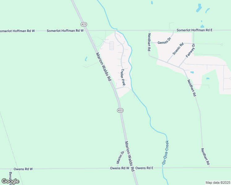 map of restaurants, bars, coffee shops, grocery stores, and more near 3071 Marion-Waldo Rd in Marion