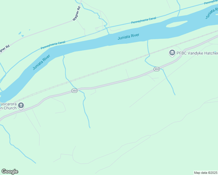 map of restaurants, bars, coffee shops, grocery stores, and more near 17674 Pennsylvania 333 in Port Royal