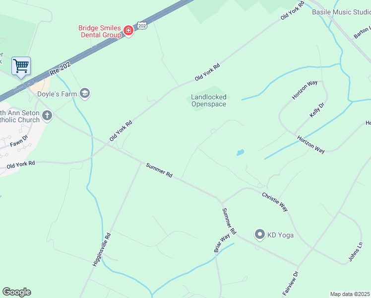 map of restaurants, bars, coffee shops, grocery stores, and more near 105 Robin Way in Hunterdon County