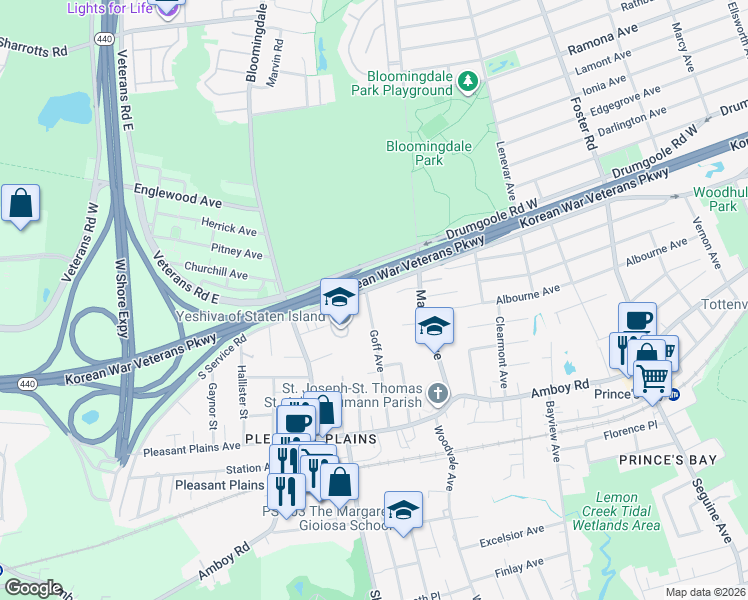 map of restaurants, bars, coffee shops, grocery stores, and more near in New York