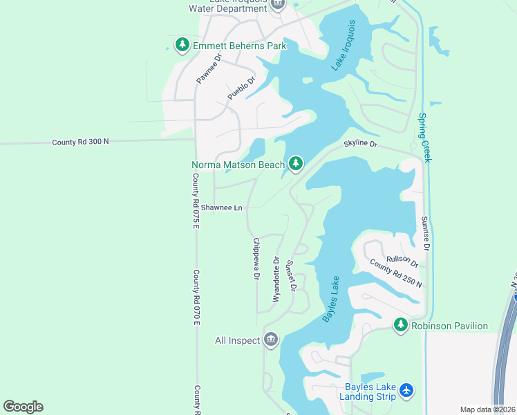 map of restaurants, bars, coffee shops, grocery stores, and more near 117 Shawnee Lane in Loda