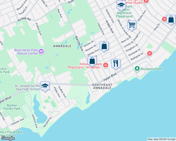 map of restaurants, bars, coffee shops, grocery stores, and more near 357 Kinghorn Street in Staten Island