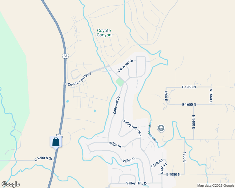 map of restaurants, bars, coffee shops, grocery stores, and more near 1717 Callaway Drive in Heber City
