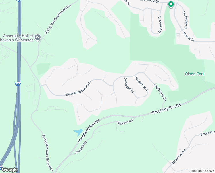 map of restaurants, bars, coffee shops, grocery stores, and more near 1065 Whispering Woods Drive in Coraopolis