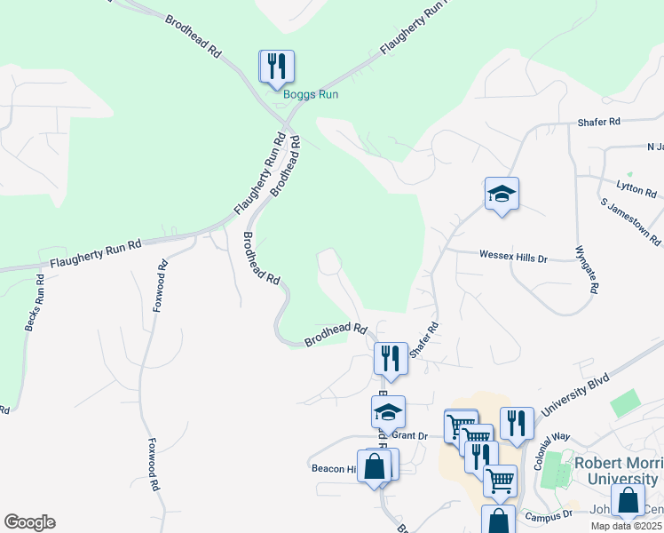 map of restaurants, bars, coffee shops, grocery stores, and more near 125 Apple Blossom Way in Allegheny County